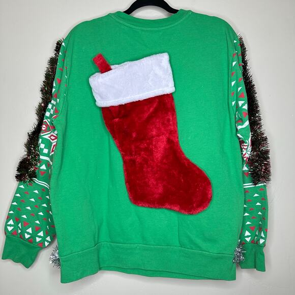 Ugly Christmas Sweater Disney Mickey Mouse LIGHTS UP Tinsel Party Winner Medium - Picture 3 of 4